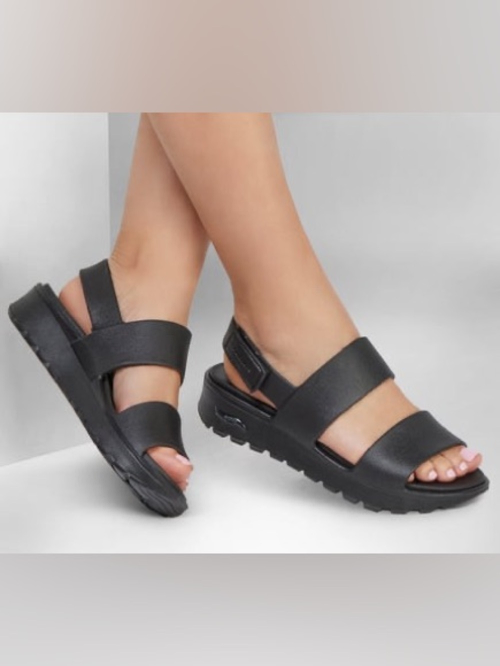 Skechers Foamies Arch Fit Footsteps Day Dream sandals black size 9
